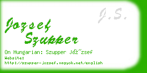 jozsef szupper business card